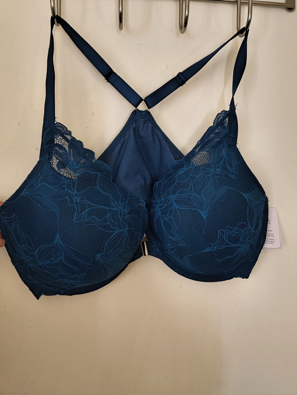 Auden Teal Lace Underwire Bra with Racerback